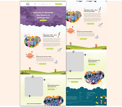 Woodville Day Nursery & Kindergarten branding landin landing page ui we website design