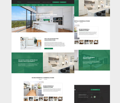 Viision Kitchen branding landing page ui web website design