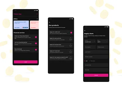 Finance Application bank app banking application budgeting app employee management expense tracker finance finance products finance ui fintech fintech mobile app fintech ui fintechapp form ui mobilefinance mobilepayment product design