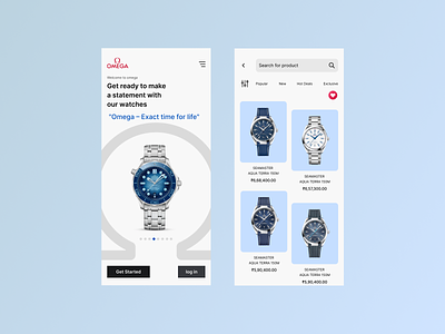 User-Centric Watch E-commerce UI Design" app e commerce minimalistic modern typography ui watch