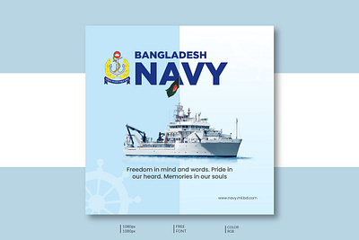 Navy Social Media Post airforce bangladesh navy corporate flyer flyer flyerdesign military navy poster social social media