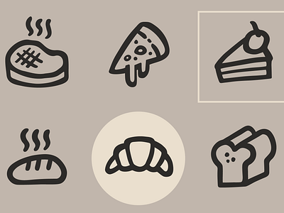 Food & Restaurant Icon set doodle food graphic design hand drawn icon icondesign icons menu restaurant svg vector