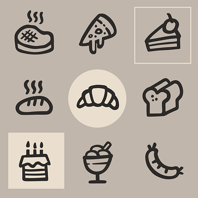 Food & Restaurant Icon set doodle food graphic design hand drawn icon icondesign icons menu restaurant svg vector