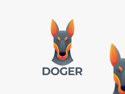 DOGER animal logo branding dog coloring dog design logo dog icon dog logo doger graphic design logo