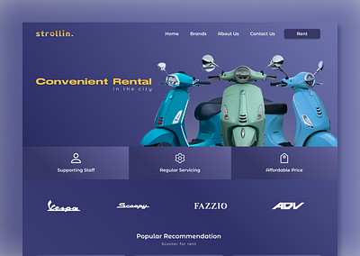 Stroolin - Scooter Rental Website rental ui web