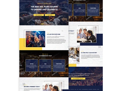 Altona RSL branding la landing page ui web website design