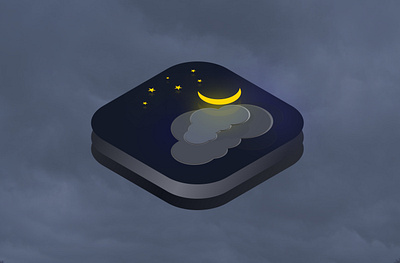 "SkyCast" Weather App Icon 3d animation branding creative design design graphic design icon illustration logo minimal motion graphics sky sky icon ui uiux ux vector weather weather app web