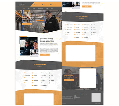 Hotham Freight branding landing page ui we website design