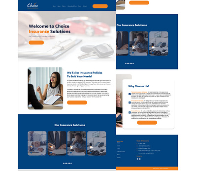 Choice Insurance branding landing page ui website design