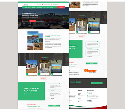 BFC Building Group branding landing page ui website design