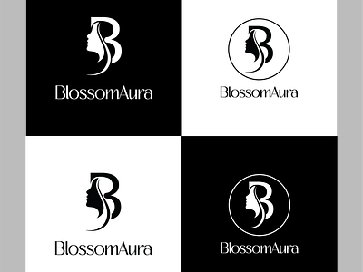 BlossomAura Logo Design.. adobeilllustrator adobeindesign adobephotoshop beautybrandidentity blossomaurabeauty businesscarddesign elegantdesign flyerdesign graphic design logo logocreation socialmediapostdesign