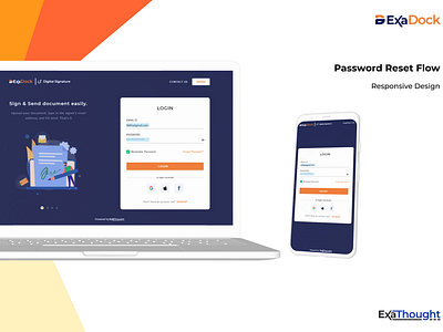 Exadock | Password Reset Flow blue branding confirm password design empty state home illustration login password reset passwordreset signin signup successful ui ux