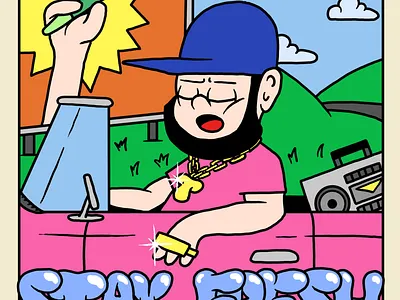 TURU. STAY FRESH. branding cartoon cartoon poster cute cartoon graffiti graphic design illustration poster turu always