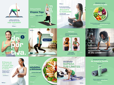 Social media - Fitfusion ads branding fitness graphic design gym post social media social media design trainer yoga