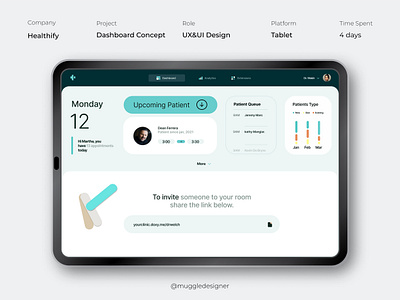 Doctor's Appointment Dashboard Concept 3d animation branding design graphic design illustration logo motion graphics ui vector