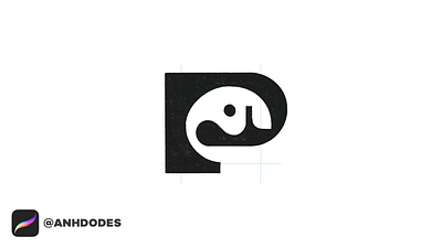 Negative Space Letter P elephant typography logomark design 3d animation branding creature logo design graphic design illustration logo logo design logo designer logodesign minimalist logo minimalist logo design motion graphics ui