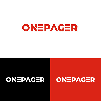 ONEPAGER graphic design logo logo designer logo maker onepager typography