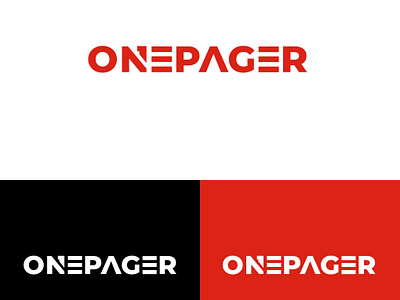 ONEPAGER graphic design logo logo designer logo maker onepager typography