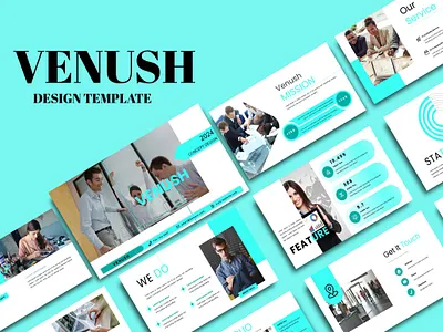 Venush branding design google slide graphic design keynote magazine powerpoint ppt pptx resume template