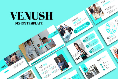 Venush branding design google slide graphic design keynote magazine powerpoint ppt pptx resume template