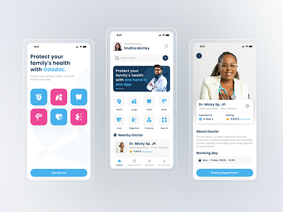 Odadoc "Doctor Appointment App" app appoinment appointment booking consultation design doctor doctorapp healt healthacre mobile mobileapp ui uidesign uiux uiuxdesign ux uxdesign