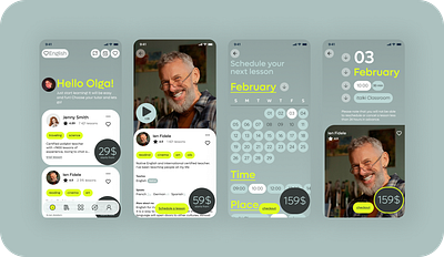 Language learning app app design ui ux