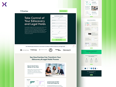 Law Firm Landing Page/ Everlaw cro design dribbble shot landing page design landingpage lawfirm lead generation legal ui ux