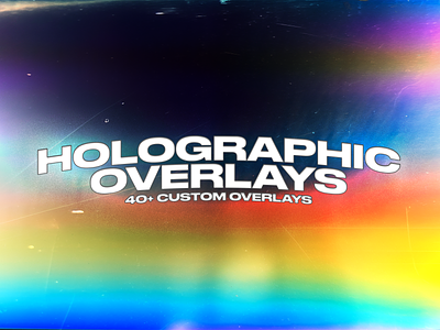 40+ HOLOGRAPHIC OVERLAYS design design tools dirty editing assets film overlay grunge holographic holographic overlays overlays