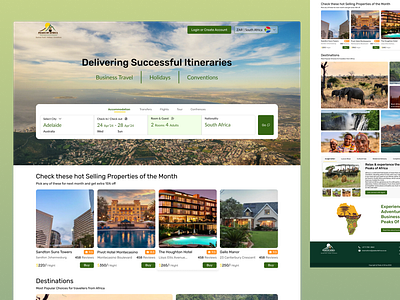 Travel Agency website accommodation flight booking tour booking travel uiux