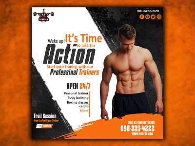 Gym banner design branding design designing graphic design gym gymbanner photoshop poster text