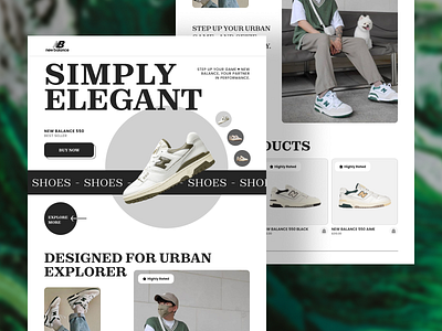 Landing Page | New Balance design landing page new balance shoes ui ux web design website