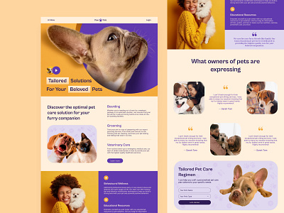 Pet Care - Landing Page design figma figma design illustration landing page landing page design pet care pet care landing typography ui uiinspiration ux uxinspiration web web design