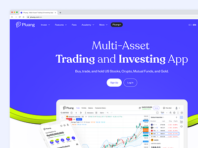 Pluang Website Landing Page homepage investment landing page platform pluang trader trading web trading
