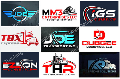 Trucking Logo. Trucking Company Logo Design. Premium Logo Vector 3d animation graphic design logo modern logo motion graphics ui