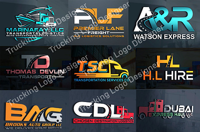 Trucking Logo. Trucking Company Logo Design. Premium Logo Vector 3d animation graphic design logo modern logo motion graphics ui