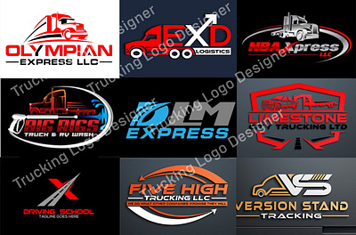 Trucking Logo. Trucking Company Logo Design. Premium Logo Vector 3d animation graphic design logo modern logo motion graphics ui