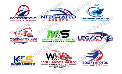 Trucking Logo. Trucking Company Logo Design. Premium Logo Vector 3d animation graphic design logo modern logo motion graphics ui