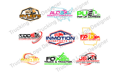 Trucking Logo. Trucking Company Logo Design. Premium Logo Vector 3d animation graphic design logo modern logo motion graphics ui