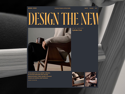 BROWN::WOOD_Color Explorations animation chair clean colors concept creative design ecommerce editorial fashion furniture interaction lifestyle marquee minimal pattern product typography ui web