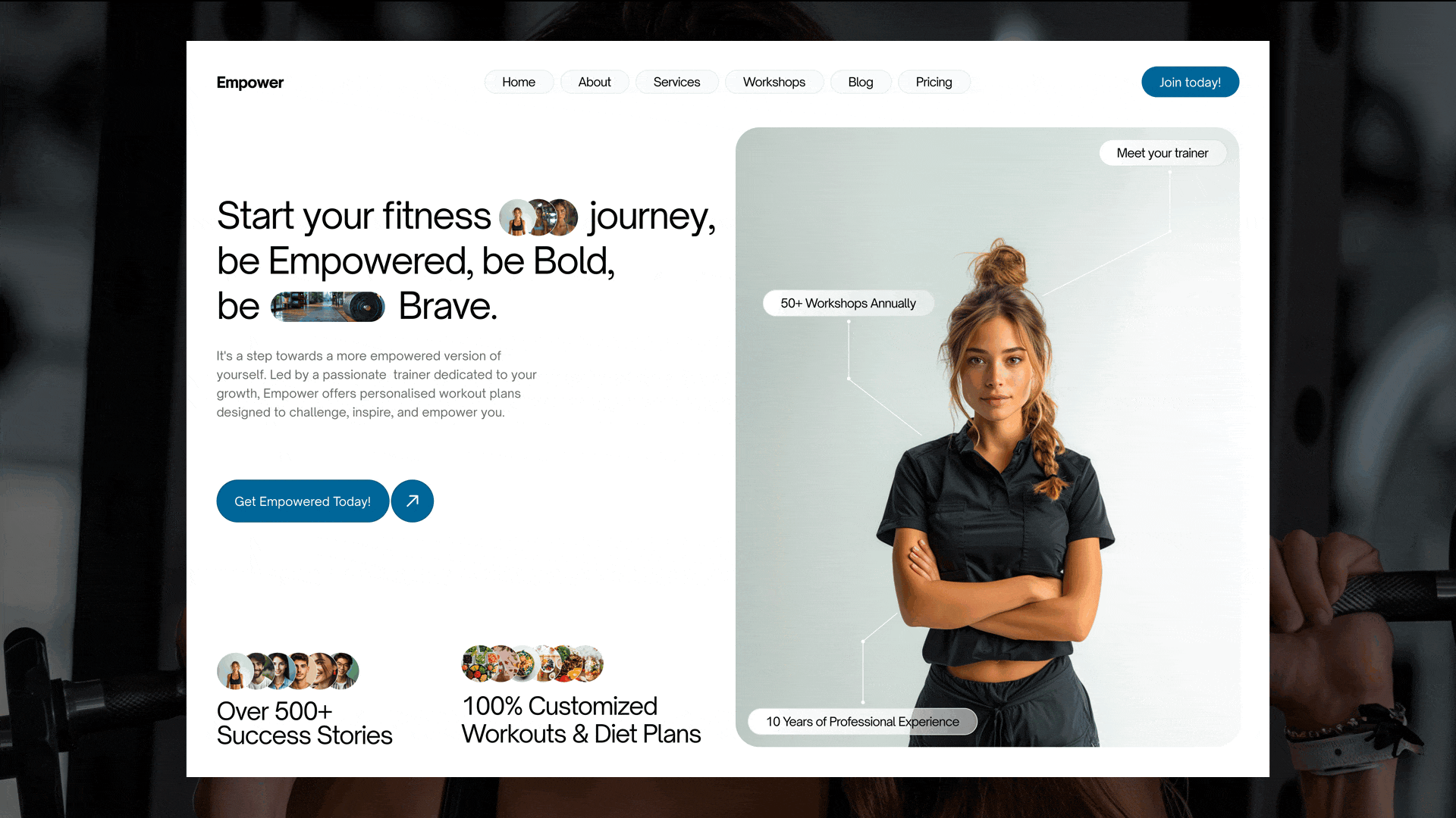 Fitness website designs clean design fitness fitness design fitness website gym gym design gym website minimalistic modern ui ux webdesign website website design