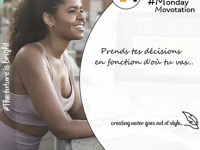 VISUEL MONDAY MOTIVATIONS conception graphique illustrator logo