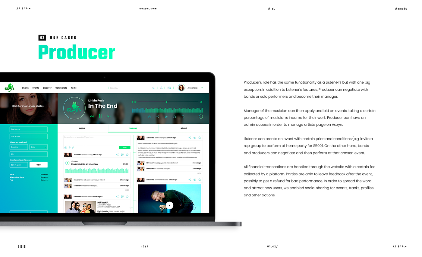 Auxyn Social Network and Marketplace for Musicians by Altamira Team