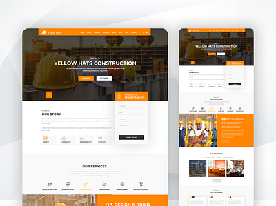 Construction Website Landing Page app design dashboard design design figma design figma website graphic design illustration ui ui ux design website design