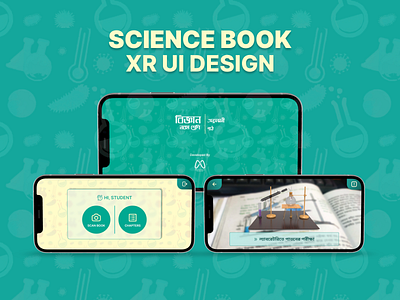 SCIENCE BOOK XR UI DESIGN - EDTECH 3d ar book ar book ui edtech ar product design science ar book ui ui ux xr