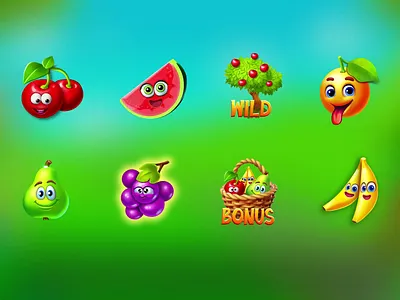 Cool ‘Fruity Boom’ Slot — Icons Animation animation bananas bonus boomerang loop animation characters animation cherry fruit basket fruit themed grapes graphic design icons animation motion design motion graphics onlinegames orange pear slotanimation slotdesign sloticons watermelon