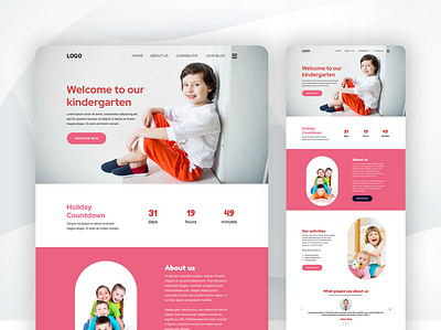 Children kinder garden Website Design app design dashboard design design figma design figma website graphic design illustration ui ui ux design website design