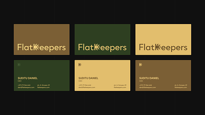 FlatKeepers branding business cards design figma