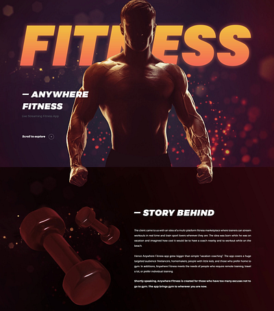 Anywhere Fitness - Live Streaming Fitness App application graphic design mobile ui ux web web design