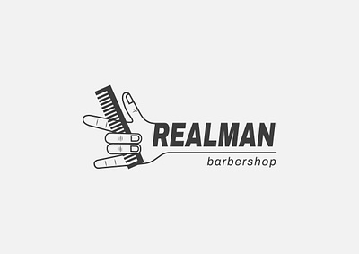 The logo for the barbershop branding graphic design logo