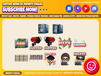 💵🏦🔐Custom Bank Robbery Animated Emotes💵🏦🔐 animation artwork bank cctv concept art custom design digital illustration discord emotes emote commission freelance graphic design illustration loyalty badges money motion graphics robbery safe box security streamer youtube emotes